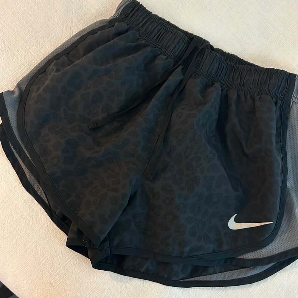 Nike sparkle leopard shorts